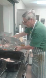Preparing pork and sauerkraut